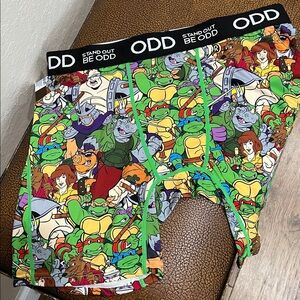 Brand New Odd Nickelodeon Teenage Mutant Ninja Turtles 🐢 Boxer Briefs Underwear!
